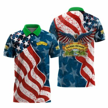 Sierra Nevada American Eagle Flag Polo Shirt