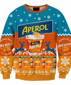 Aperol Spritz Christmas Ugly Sweater