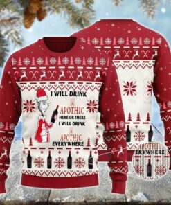 Apothic Cat Hat Will Drink Everywhere Ugly Sweater