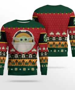 Baby Yoda Grogu Ugly Christmas Sweater