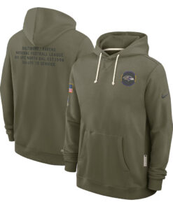 Baltimore Ravens Olive 2025 Salute to Service Hoodie