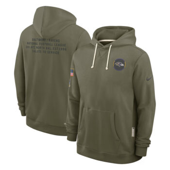 Baltimore Ravens Olive 2025 Salute to Service Hoodie