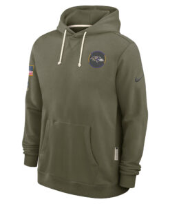 Baltimore Ravens Olive 2025 Salute to Service Hoodie 1 Baltimore Ravens Olive 2025 Salute to Service Hoodie