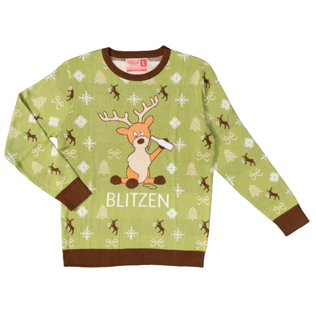 Blitzen Drunk Funny Adult Ugly Christmas Sweater Blitzen Drunk Funny Adult Ugly Christmas Sweater