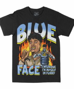 Blue Face "Unique" Graphic T-Shirt
