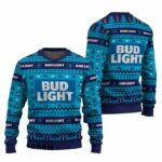 Bud Light Snowing Christmas Ugly Sweater