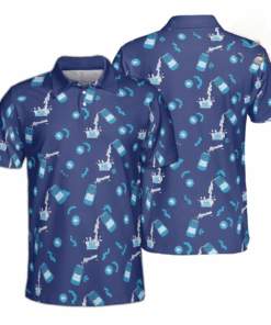 Bud Light Splash Pattern Polo Shirt