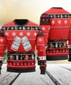 Budweiser Snowflakes Ugly Sweater
