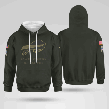 Buffalo Bills Forest Green 2025 Salute to Service Hoodie