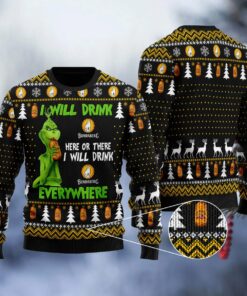 Bundaberg Grinch Will Drink Everywhere Ugly Sweater