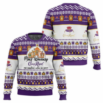 Crown Royal Happiest Drink Ugly Christmas Sweater