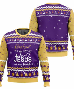 Crown Royal In My Vein Ugly Christmas Sweater