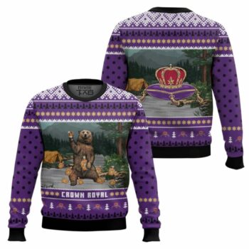 Crown Royal Bear Ugly Christmas Sweater
