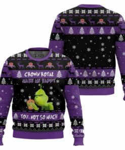 Crown Royal Make Me Happy Ugly Christmas Sweater