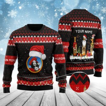 Captain Morgan Bottle Santa Ugly Sweater