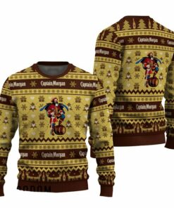 Captain Morgan Snowing Christmas Ugly Sweater