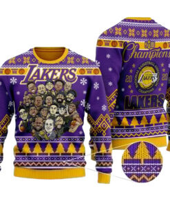 Chibi Los Angeles Lakers Champions Ugly Christmas Sweater