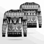 2025 Christmas Raiders Reindeer Football Ugly Sweater 1 Christmas Raiders Reindeer Football Ugly Sweater MU