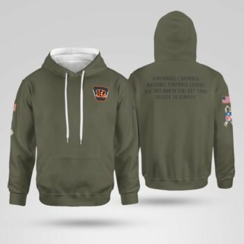 Cincinnati Bengals Olive 2025 Salute to Service Hoodie