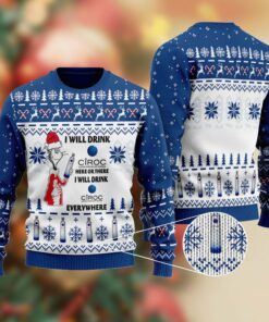 Ciroc Cat Hat Will Drink Everywhere Ugly Sweater