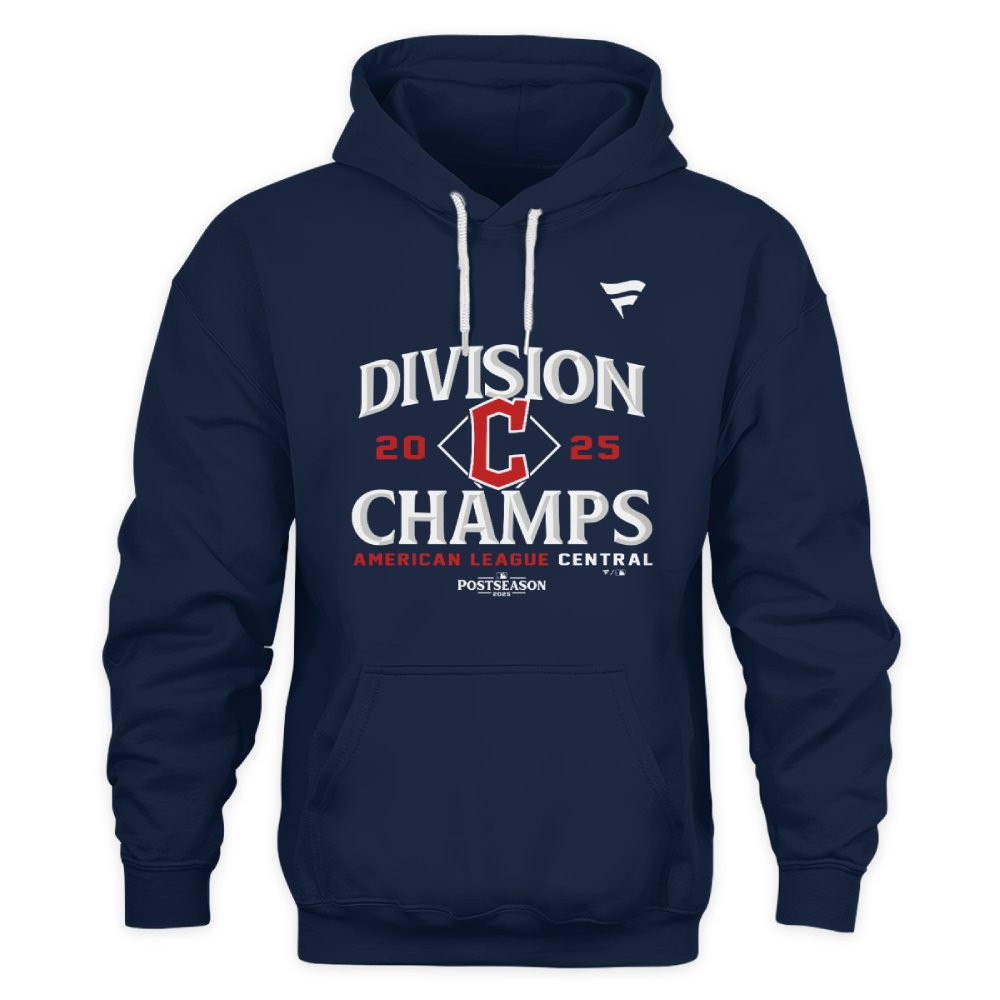Cleveland Guardians Navy 2025 AL Central Division Champions Locker Room T-Shirt 2