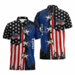 Coors Banquet Patriotic Grunge Flag Polo Shirt