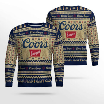 Coors Banquet Snowing Christmas Ugly Sweater