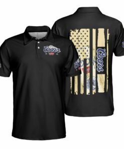 Coors Banquet USA Flag Polo Shirt
