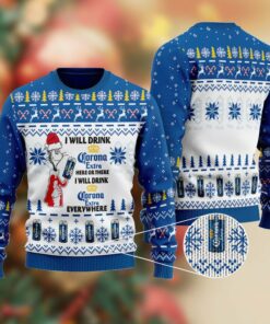 Corona Extra Cat Hat Will Drink Everywhere Ugly Sweater