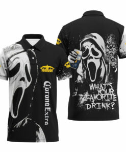 Corona Extra Ghostface Scream Polo Shirt