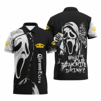 Corona Extra Ghostface Scream Polo Shirt