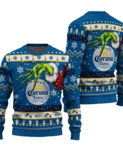 Corona Extra Grinch Hand Stock Ugly Sweater