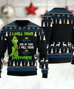 Corona Extra Grinch Will Drink Everywhere Ugly Sweater