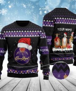 Crown Royal Bottle Santa Ugly Sweater