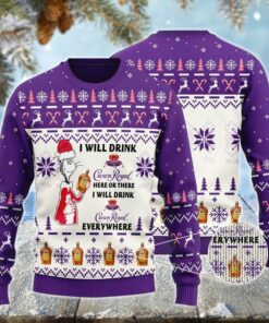 Crown Royal Cat Hat Will Drink Everywhere Ugly Sweater