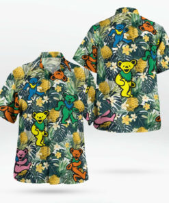 Dancing Bears Pineapple Tropical Forest Grateful Dead Hawaiian Shirt 1 Dancing Bears Pineapple Tropical Forest Grateful Dead Hawaiian Shirt