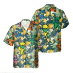 Dancing Bears Pineapple Tropical Forest Grateful Dead Hawaiian Shirt
