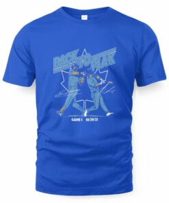 Davis Schneider & Vladimir Guerrero Jr Back-To-Plak T-Shirt