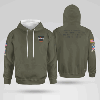 Denver Broncos Olive 2025 Salute to Service Hoodie