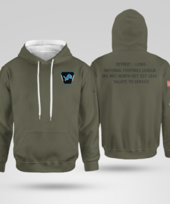 Detroit Lions Olive 2025 Salute to Service Hoodie