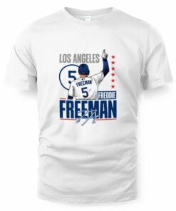 Dodgers Merch Freddie Freeman #5 Graphic T Shirt