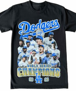 Dodgers World Champs 24 Screen Graphic T-Shirt