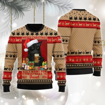 Duvel Is All I Want For Christmas Ugly Sweater