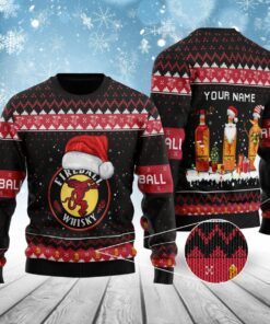 Fireball Bottle Santa Ugly Sweater