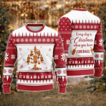 Fireball Christmas Tree Ugly Sweater