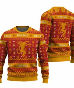 Fireball Snowing Christmas Ugly Sweater