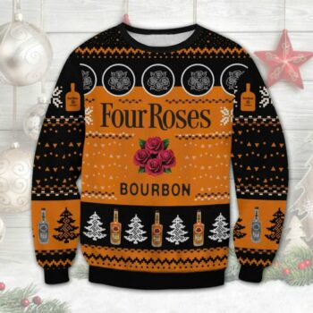 Four Roses Bourbon Christmas Ugly Sweater