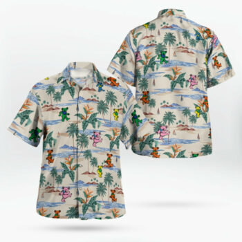 Grateful Dead Dancing Bears Colors 3D Summer Hawaiian Shirt