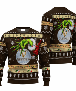 Guinness Grinch Hand Stock Ugly Sweater