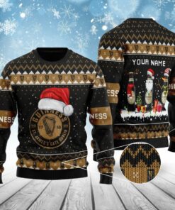 Guinness Bottle Santa Ugly Sweater